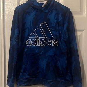 Adidas Kids Camo Blue Hoodie